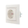 Розетка 1-м СП Mira 16А IP20 с заземл. защ. шторки со вставкой керамика жемчуж./бел. перламутр. LEZA