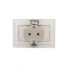 Розетка 2-м СП Mira 16А IP20 без заземл. со вставкой керамика жемчуж./бел. перламутр. LEZARD 701-303