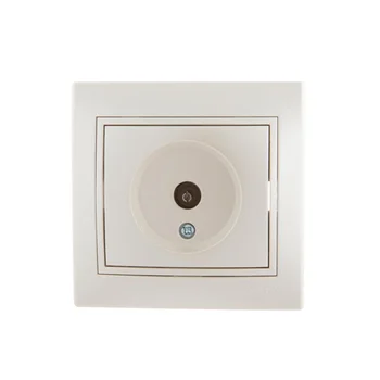 Розетка телевизионная проходная TV СП Mira 16А IP20 со вставкой жемчуж./бел. перламутр. LEZARD 701-3