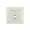 Розетка компьютерная 1-м СП Mira RJ45 16А IP20 со вставкой жемчуж./бел. перламутр. LEZARD 701-3030-1