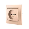 Розетка 1-м СП Mira 16А IP20 без заземл. со вставкой керамика свет. корич. перламутр. LEZARD 701-313