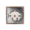 Розетка 1-м СП Mira 16А IP20 с заземл. защ. шторки со вставкой керамика свет. корич. перламутр. LEZA