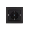 Розетка 1-м СП Mira с заземл. керамика черн. бархат LEZARD 701-4242-122