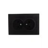 Розетка 2-м СП Mira 16А IP20 без заземл. со вставкой керамика черн. бархат LEZARD 701-4242-128