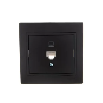 Розетка компьютерная 1-м СП Mira RJ45 черн. бархат LEZARD 701-4242-139