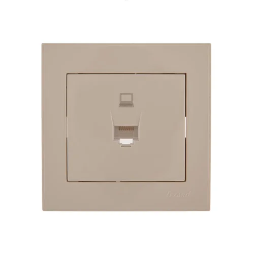 Розетка компьютерная СП Rain RJ45 крем. LEZARD 703-0303-139