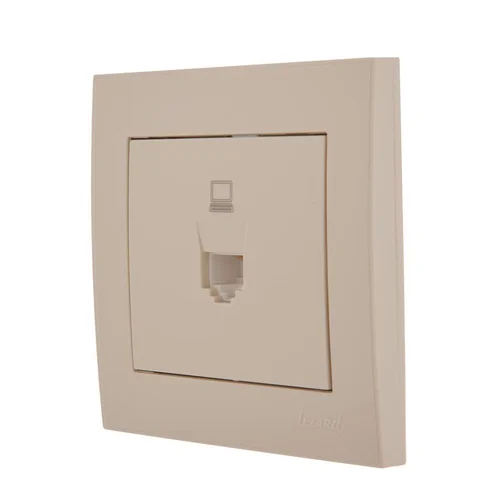 Розетка компьютерная СП Rain RJ45 крем. LEZARD 703-0303-139