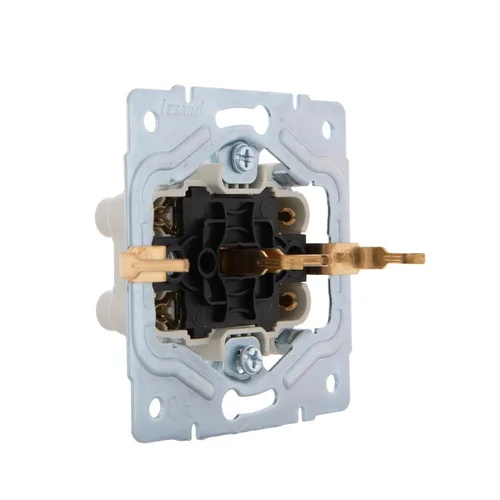 Розетка 2-м СП Karina с заземл. термопласт бел. LEZARD 707-0200-127B