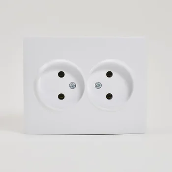 Розетка 2-м СП Karina 16А IP20 без заземл. термопласт бел. LEZARD 707-0200-128B