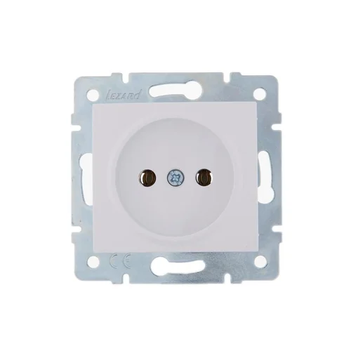 Розетка 1-м СП Karina 16А IP20 без заземл. термопласт механизм бел. LEZARD 707-0288-121B