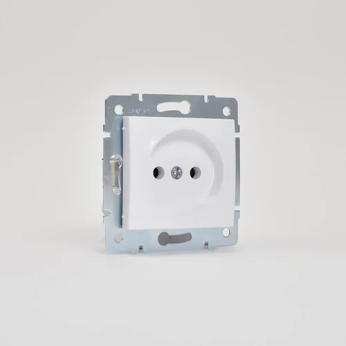 Розетка 1-м СП Karina 16А IP20 без заземл. термопласт механизм бел. LEZARD 707-0288-121B