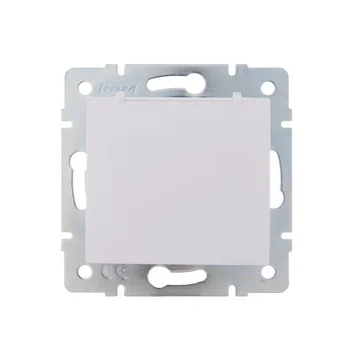 Розетка 1-м СП Karina с заземл. с крышкой термопласт механизм бел. LEZARD 707-0288-123B