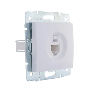 Розетка компьютерная 1-м СП Karina RJ45 механизм бел. LEZARD 707-0288-139