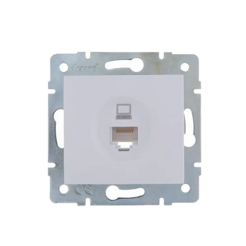 Розетка компьютерная 1-м СП Karina RJ45 механизм бел. LEZARD 707-0288-139