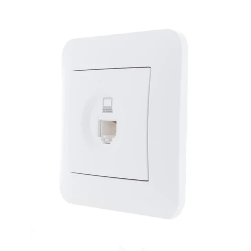 Розетка компьютерная 1-м СП Karina RJ45 механизм бел. LEZARD 707-0288-139