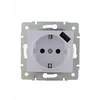 Розетка 1-м СП Karina 16А с заземл. с заряд. устройством USB механизм бел. LEZARD 707-0288-181