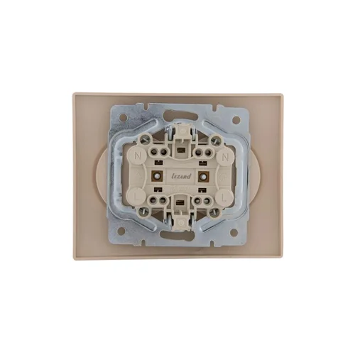 Розетка 2-м СП Karina 16А IP20 без заземл. термопласт крем. LEZARD 707-0300-128B