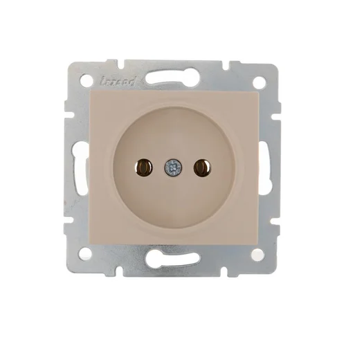 Розетка 1-м СП Karina 16А IP20 без заземл. термопласт механизм крем. LEZARD 707-0388-121B