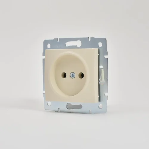 Розетка 1-м СП Karina 16А IP20 без заземл. термопласт механизм крем. LEZARD 707-0388-121B
