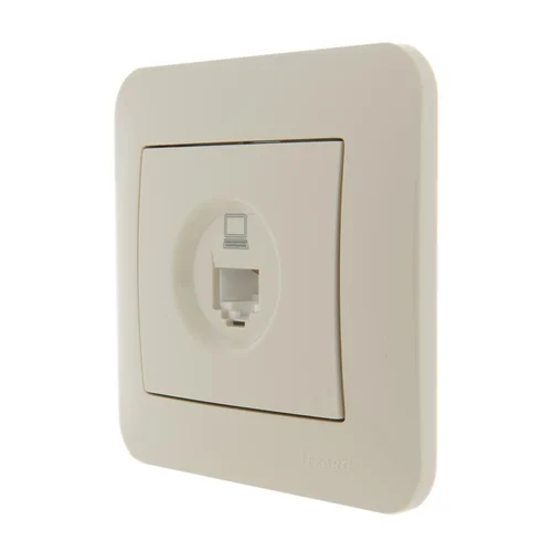 Розетка компьютерная 1-м СП Karina RJ45 механизм крем. LEZARD 707-0388-139