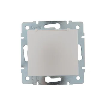 Розетка 1-м СП Karina с заземл. с крышкой термопласт механизм жемчуж./бел. перламутр. LEZARD 707-308