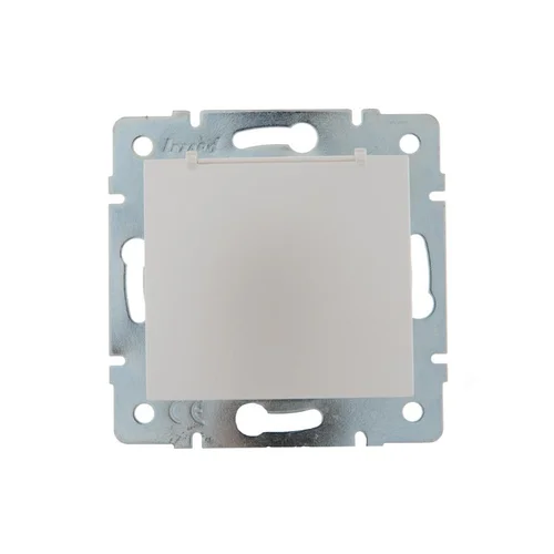 Розетка 1-м СП Karina с заземл. с крышкой термопласт механизм жемчуж./бел. перламутр. LEZARD 707-308