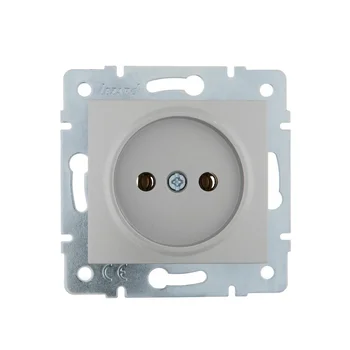 Розетка 1-м СП Karina 16А IP20 без заземл. термопласт механизм матов. серебр. LEZARD 707-4388-121B