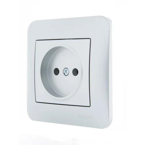 Розетка 1-м СП Karina 16А IP20 без заземл. термопласт механизм матов. серебр. LEZARD 707-4388-121B