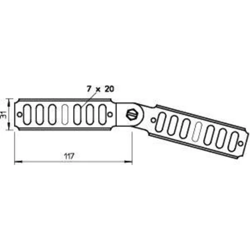 Комплект для кабельного лист. лотка соединительный шарнирный H=35мм RGV 35 FT (болт + гайка) гор. оц