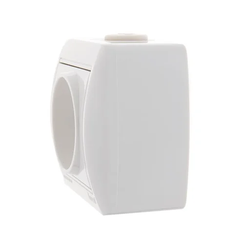 Розетка 1-м ОП Nata 16А IP20 без заземл. керамика бел. LEZARD 710-0200-121