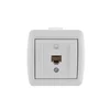 Розетка компьютерная 1-м ОП Nata RJ45 бел. LEZARD 710-0200-139