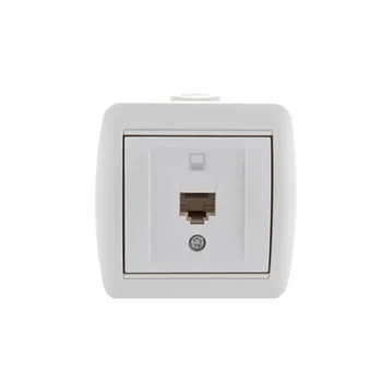 Розетка компьютерная 1-м ОП Nata RJ45 бел. LEZARD 710-0200-139