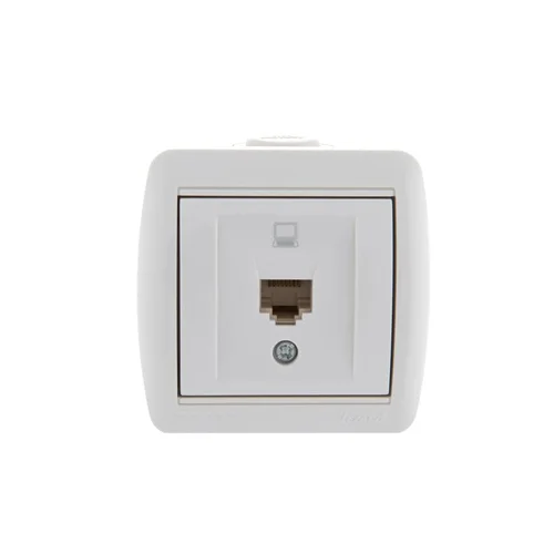 Розетка компьютерная 1-м ОП Nata RJ45 бел. LEZARD 710-0200-139