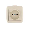 Розетка 1-м ОП Nata 16А IP20 без заземл. керамика крем. LEZARD 710-0300-121