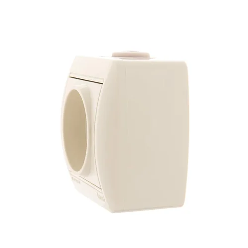 Розетка 1-м ОП Nata 16А IP20 без заземл. керамика крем. LEZARD 710-0300-121