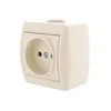 Розетка 1-м ОП Nata 16А IP20 без заземл. керамика крем. LEZARD 710-0300-121