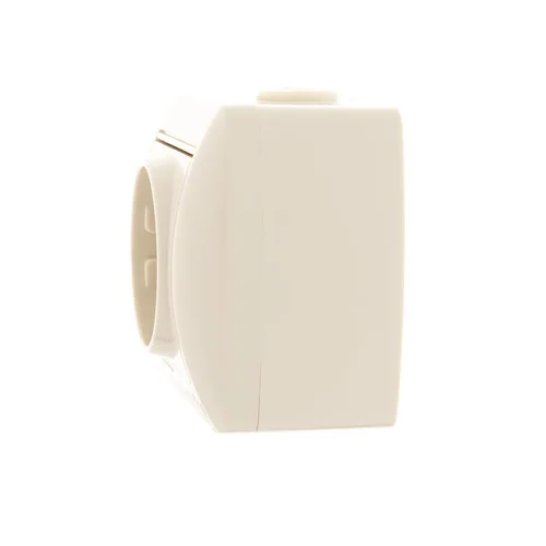 Розетка 1-м ОП Nata 16А IP20 с заземл. керамика крем. LEZARD 710-0300-122