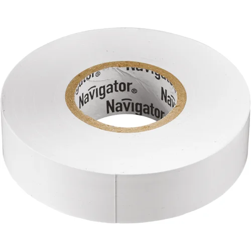 Изолента ПВХ 19мм (рул.20м) бел. NIT-A19-20/WH Navigator 71109
