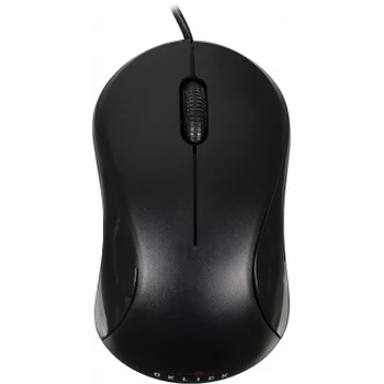 Мышь Оклик 115S черный оптическая (1200dpi) USB для ноутбука (3but)