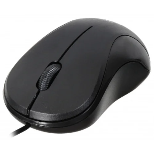 Мышь Оклик 115S черный оптическая (1200dpi) USB для ноутбука (3but)