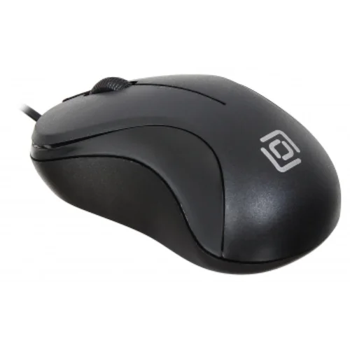 Мышь Оклик 115S черный оптическая (1200dpi) USB для ноутбука (3but)