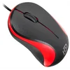 Мышь Оклик 115S черный/красный оптическая (1200dpi) USB для ноутбука (3but)
