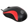Мышь Оклик 115S черный/красный оптическая (1200dpi) USB для ноутбука (3but)