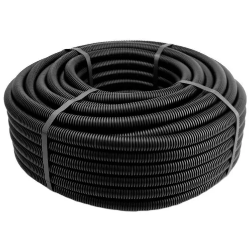 Труба гофрированная ПНД гибкая легкая d40мм с протяжкой черн. (уп.20м) DKC 71740