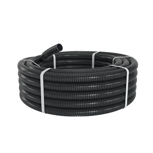 Труба гофрированная ПНД гибкая легкая d50мм с протяжкой черн. (уп.15м) DKC 71750