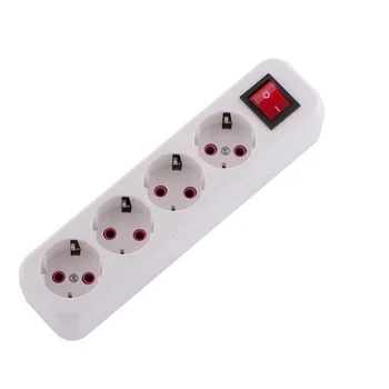 Колодка удлинителя 4-м с заземл. Lila с выкл. LEZARD 720-0400-402