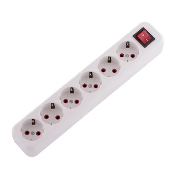 Колодка удлинителя 6-м с заземл. Lila с выкл. LEZARD 720-0600-602