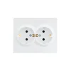 Розетка 2-м СП VESNA с заземл. ПБТ бел. LEZARD 742-0200-127B
