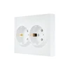 Розетка 2-м СП VESNA с заземл. ПБТ бел. LEZARD 742-0200-127B