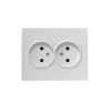 Розетка 2-м СП VESNA без заземл. ПБТ бел. LEZARD 742-0200-128B